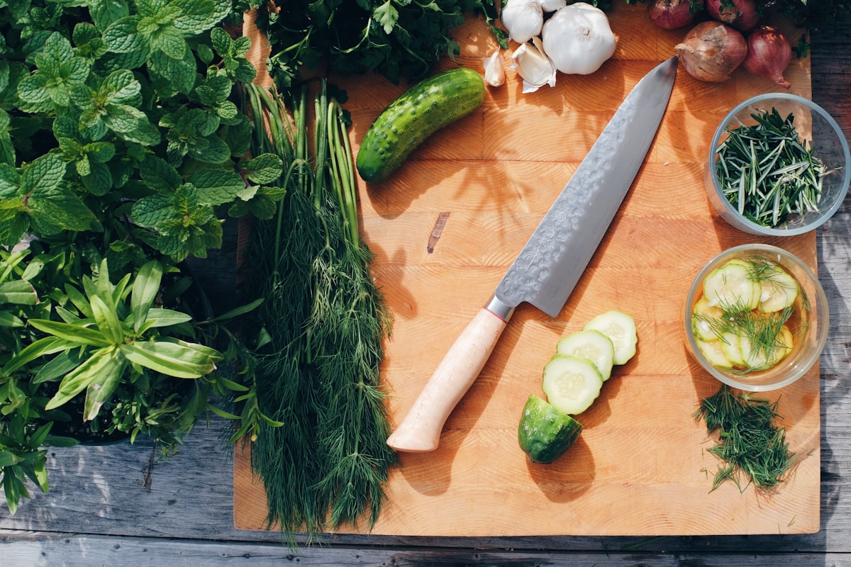 Fresh herb-infused cooking oils and vinegars